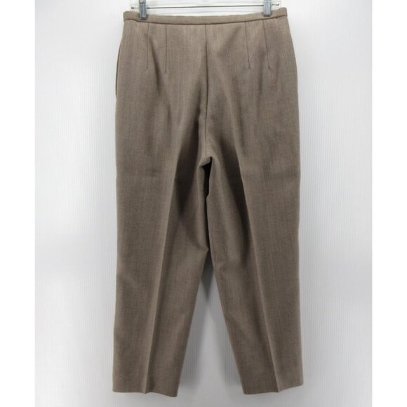 VINTAGE Pendleton Pants 12 Petites Virgin Wool Herringbone Trousers - Picture 8 of 11